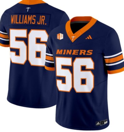 Brian Williams Jr 56 Utep Miners Football Jersey 2016 Vapor Limited All Stitched