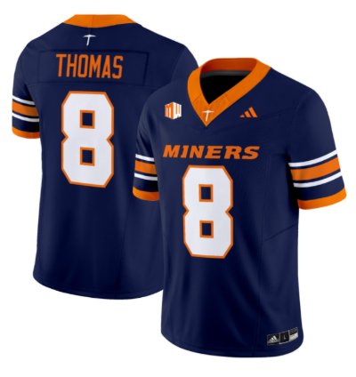 Kam Thomas Jersey 8 Utep Miners 2016 Vapor Limited Stitched Navy