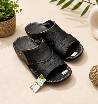 Premium Handmade Genuine Leather Sandals In Black 3