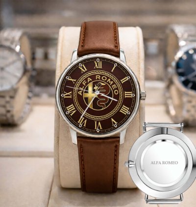 Alfa Romeo Logo Sport Metal Watch