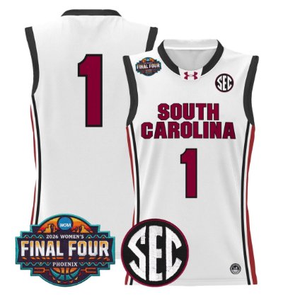 Team Jersey 1 South Carolina 2026 Final Four Basketball Stitched White