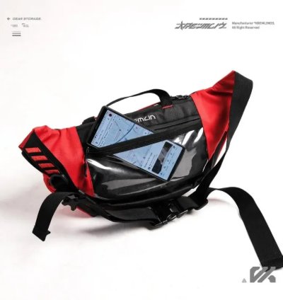 Kremlin Cyrax Waistbag Double Strap Sling Bag - Red