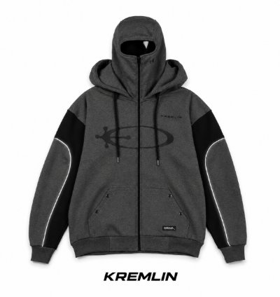 Kremlin - Eclipse Balaclava Zipper Hoodie Darkpoetic Series - Misty Gray