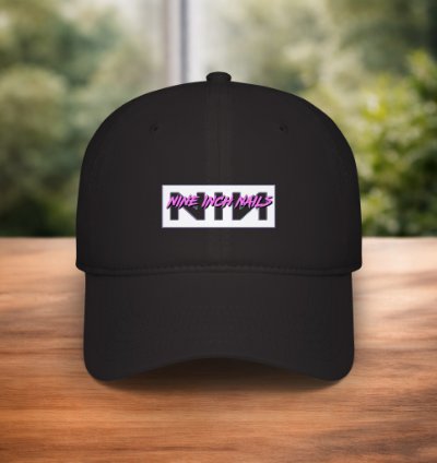Nine Inch Nails Hat Nin Logo Black Adjustable Baseball Cap For Rock Music Fans