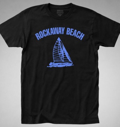 Rockaway Beach Black T Shirt Johnny Ramone Ramones Nyc New York Queens Johnny Punk Tee