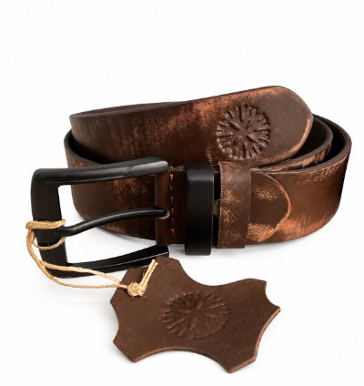 Handmade Genuine Cow Leather Belt For Men Vintage Brown Leather Belt Stainless Steel Buckle Casual Jeans Belt Artisan...