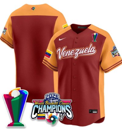 Team Venezuela Baseball Jersey 2026 World Baseball Classic Champions Limited Stitched
