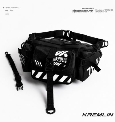 Kremlin Cyrax Black - Waistbag Double Strap Sling