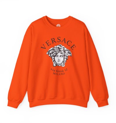 Versace Milano Orange Sweatshirt - Size Usa