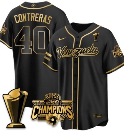 Willson Contreras 40 Venezuela Baseball Jersey 2026 World Baseball Classic Champions Limited Stitched