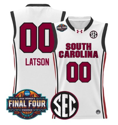 Taniya Latson Jersey 00 South Carolina 2026 Final Four Stitched White