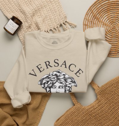 Versace Milano Sand Sweatshirt - Size Usa