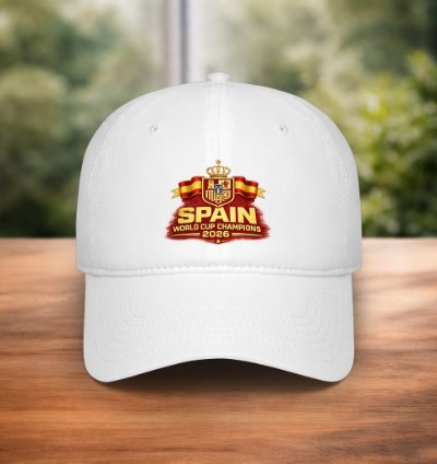 Spain Champions 2026 Baseball Cap Football World Cup Winner Hat White