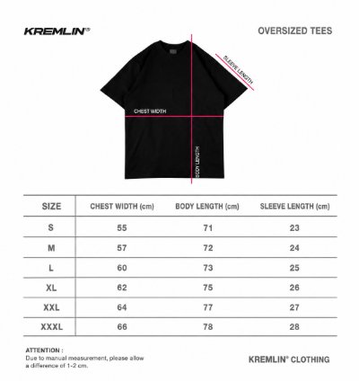Kremlin Crawling - Oversized Relaxed Fit Black Puff
