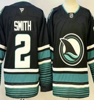 San Jose Sharks 2 Will Smith Black Authentic Jersey Stitched