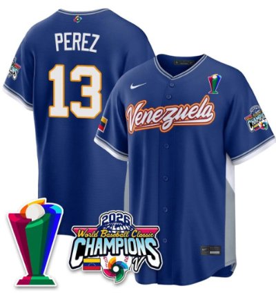 Salvador Perez 13 Venezuela Baseball Jersey 2026 World Baseball Classic Champions Limited Stitched