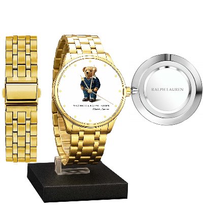 Polo Watch Luxury Preppy Bear Design With