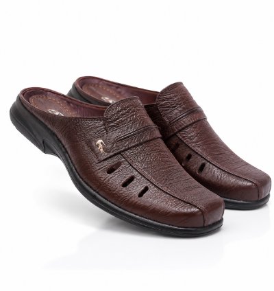 Mens Genuine Leather Mule Sandals Premium Cowhide Slip On Shoes Casual Leather Clogs Comfortable Summer Walking Shoes...