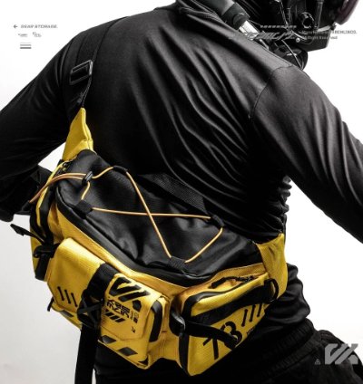 Kremlin Cyrax Waistbag Double Strap Sling Bag - Yellow
