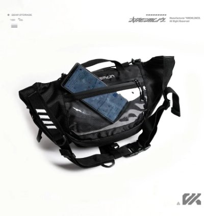Kremlin Cyrax Black - Waistbag Double Strap Sling