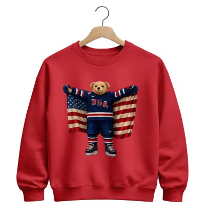 Polo Ralph Lauren Icon Bear Usa Flag Sweatshirt
