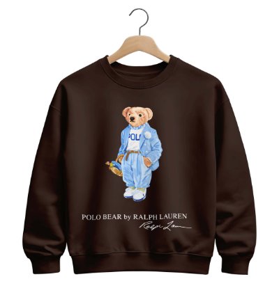 Polo Bear Carolina Blue Sweatshirt - Size Usa
