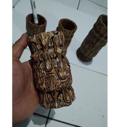 Batik Wooden Ashtray From Paku Fern