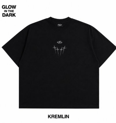 Kremlin Rise - T-shirt Boxy Os Fit Glow In The Dark Black