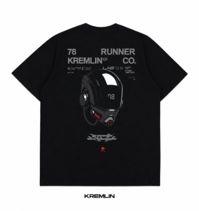 Kremlin Cyber Graphic T-shirt Black Netrun