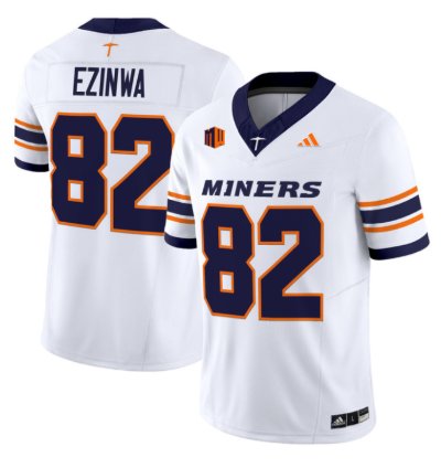 Judah Ezinwa Jersey 82 Utep Miners 2016 Vapor Limited Stitched White