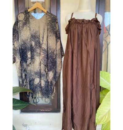 Boho Kimono Dress Set For Women