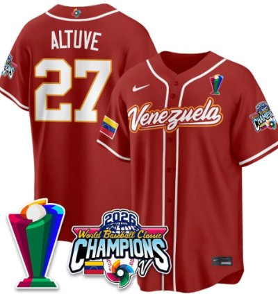 Altave 27 Venezuela Baseball Jersey 2026 World Baseball Classic Champions Limited Stitched