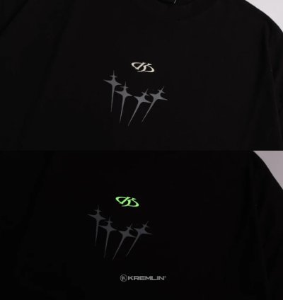 Kremlin Rise - T-shirt Boxy Os Fit Glow In The Dark Black