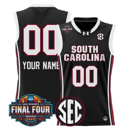 Custom South Carolina Gamecocks Jersey 2026 Final Four Stitched Black