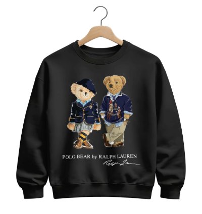 Polo Ralph Lauren Icon Bear Usa Flag Sweatshirt Maroon