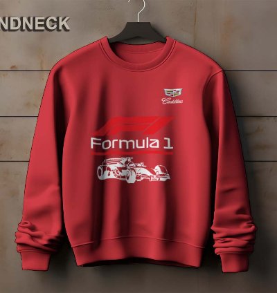 Cadillac Logo Sweatshirt Elegant Formula One Design Us Size