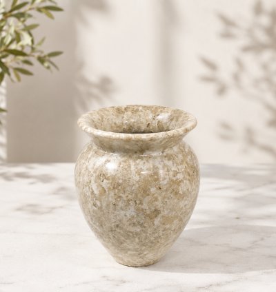 Handmade Natural Marble Vase Small Stone Flower Vase Decorative Marble Pot Bud Vase For Orchid Cactus Succulent Home ...