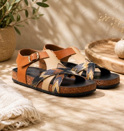 Cross Strap Sandals Casual Outdoor Sandals Unisex Summer Sandals Soft Suede Footbed Anti Slip Walking Shoes