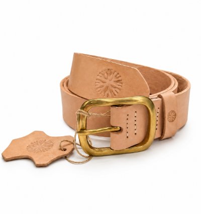 Handmade Genuine Cow Leather Belt Vegtan Selapis