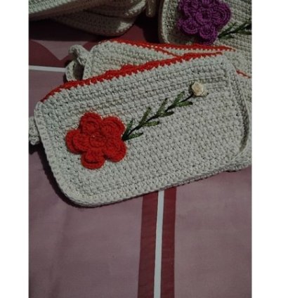 Authentic Large Handmade Double Zipper Crochet Wallet