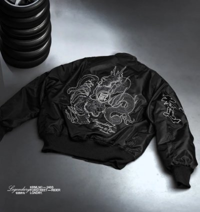 Kremlin Legendary - Bomber Jacket Boxy Black Biker