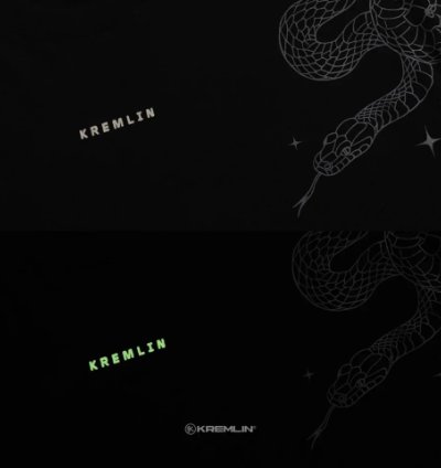 Kremlin Oversized Glow T-shirt Black Cobra