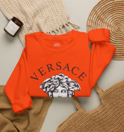 Versace Milano Orange Sweatshirt - Size Usa