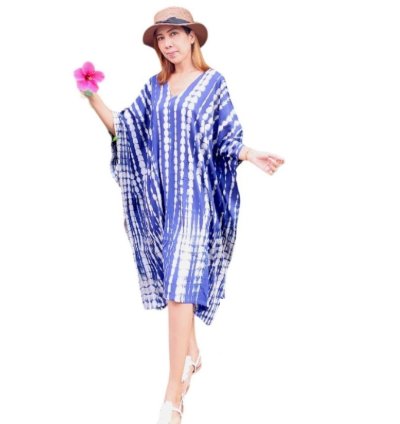 Oversized V Neck Kaftan Dress