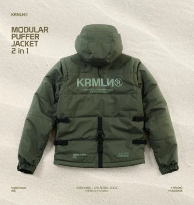 Kremlin 2-in-1 Modular Puffer Jacket Army Green Airborne