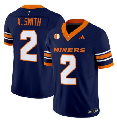 Xavier Smith Jersey 2 Utep Miners 2016 Vapor Limited Stitched Navy