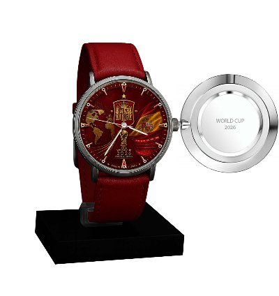 Spanish Team Logo Watch 2026 World Cup Elegant Design Suitable For Spanish Football Team Supporters