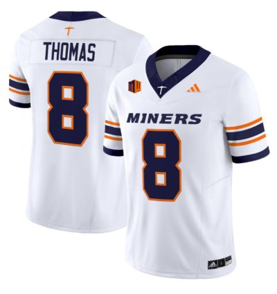 Kam Thomas Jersey 8 Utep Miners 2016 Vapor Limited Stitched White