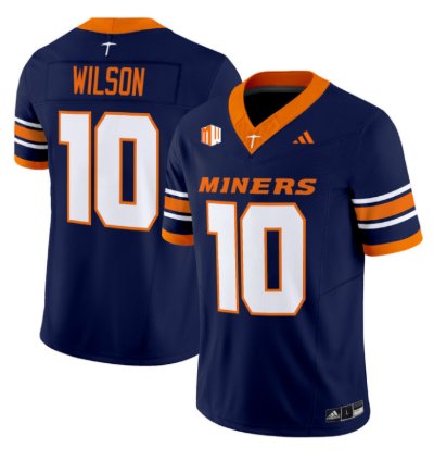 Jayden Wilson Jersey 10 Utep Miners 2016 Vapor Limited Stitched Navy