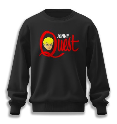 Jonny Quest Vintage Cartoon Sweatshirt Black